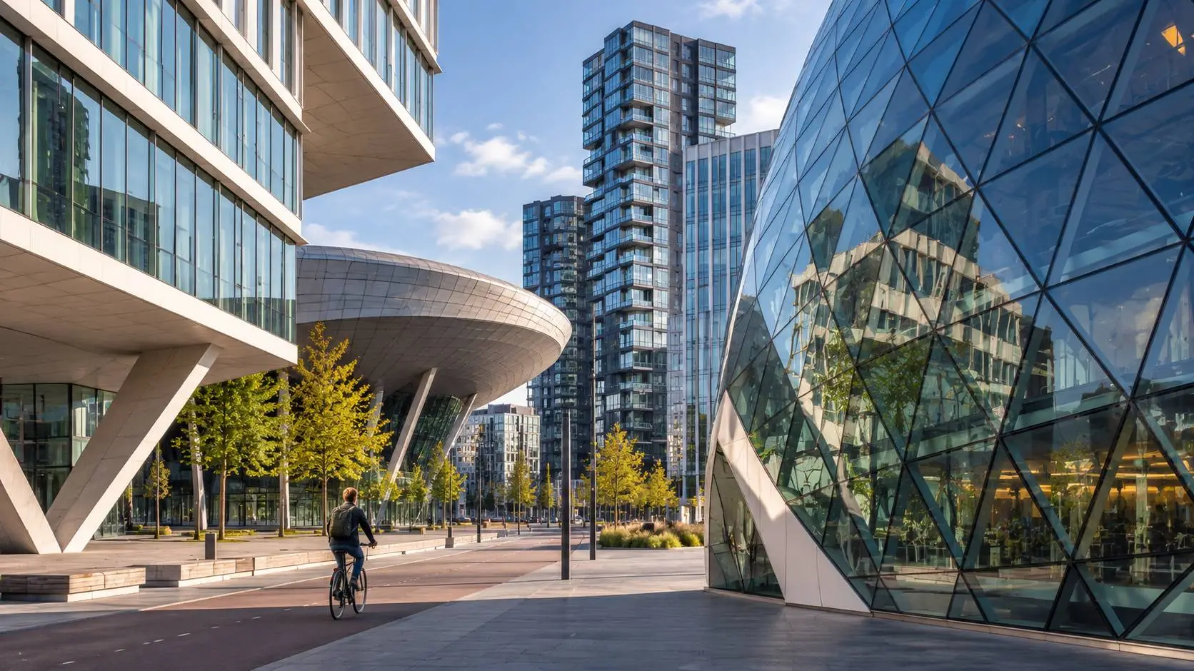 Fotolocaties Eindhoven met moderne architectuur, glas en grafische lijnen