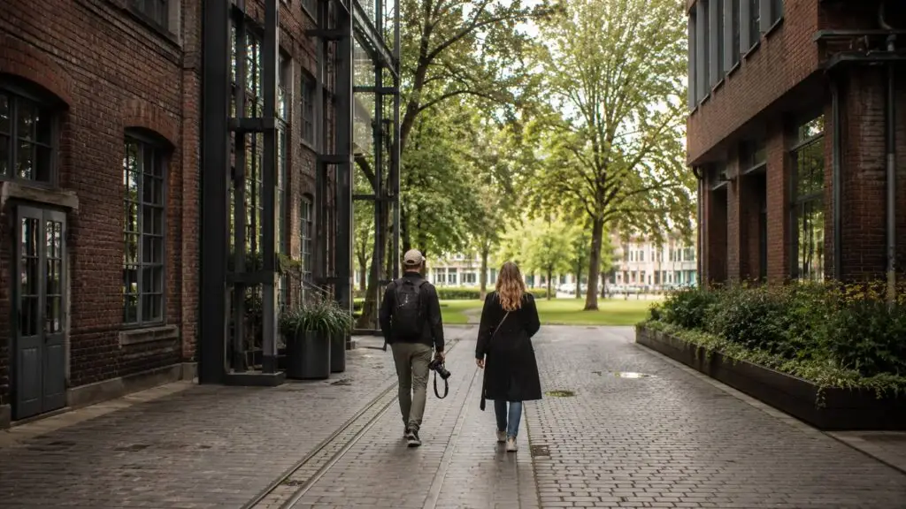 Fotolocaties Tilburg gecombineerd via een route tussen stedelijke en groene settings